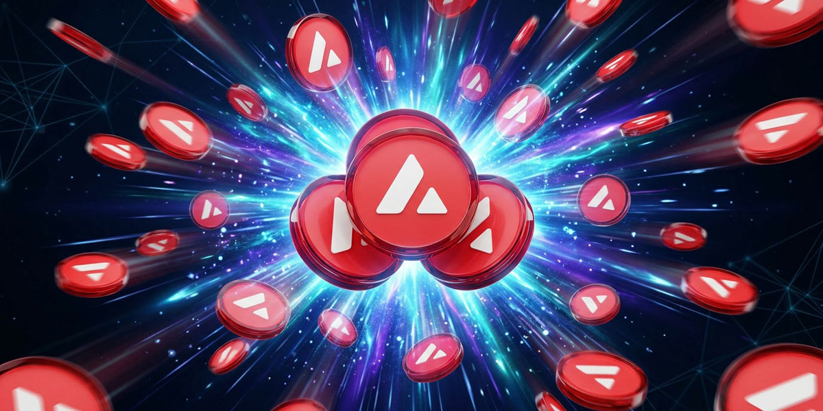 AVAX coins streaming outward